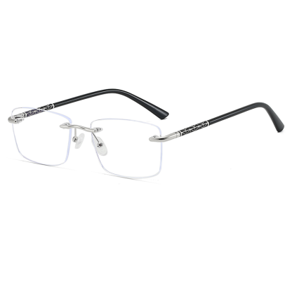 CUT EDGE FRAMELESS BUSINESS ANTI-BLUE LIGHT READING GLASSES