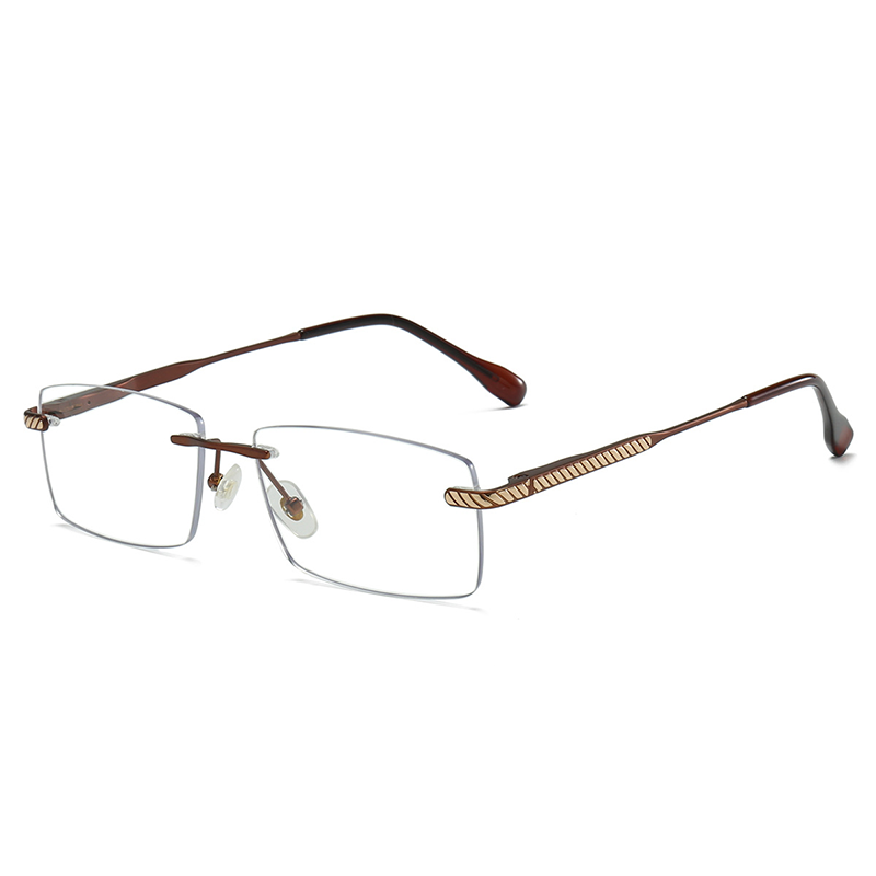 METAL SPRING FRAMELESS BLUE LIGHT BLOCKING READING GLASSES
