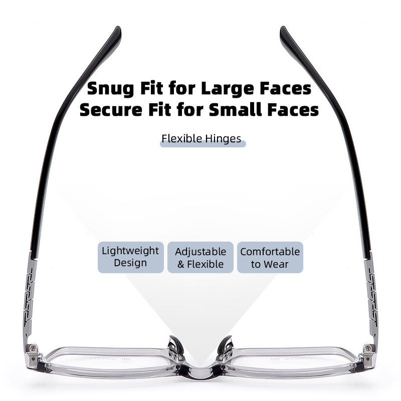 SQUARE ULTRA-LIGHT PURE TITANIUM FULL FRAME ANTI-BLUE LIGHT READING GLASSES