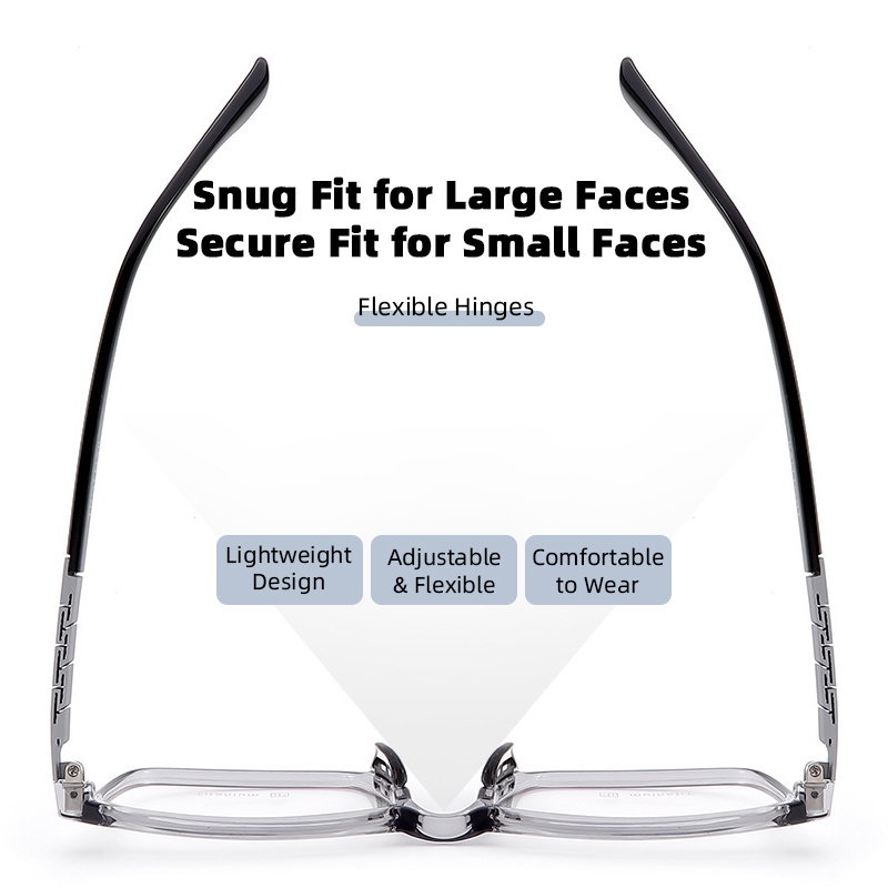 SQUARE ULTRA-LIGHT PURE TITANIUM FULL FRAME ANTI-BLUE LIGHT READING GLASSES