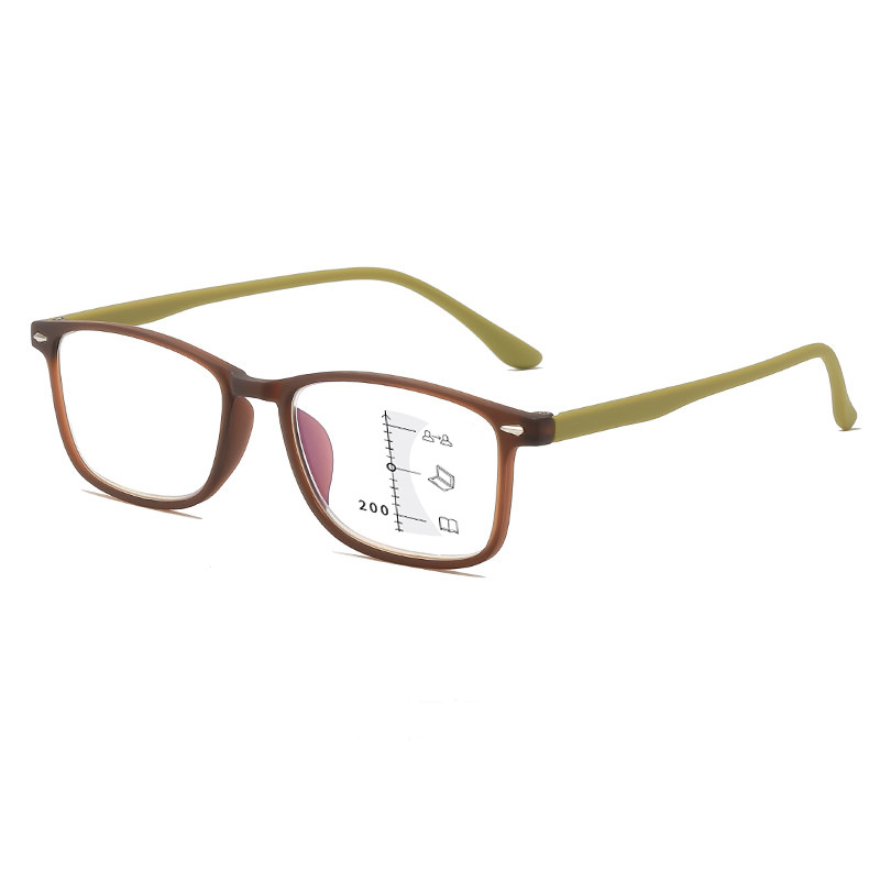 FASHIONABLE PROGRESSIVE MULTI-FOCAL SMALL SQUARE FRAME READING GLASSES