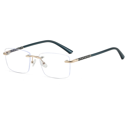 CUT EDGE FRAMELESS BUSINESS ANTI-BLUE LIGHT READING GLASSES