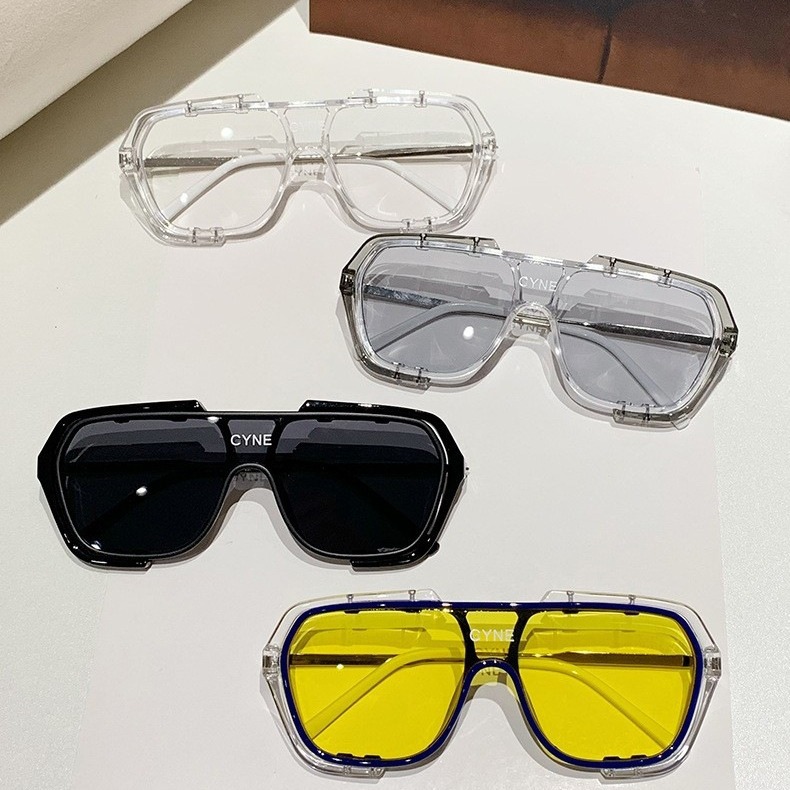 IRREGULAR INTEGRATED LARGE FRAME SUNGLASSES