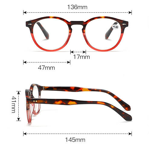 PC SQUARE-ROUND FRAME READING GLASSES