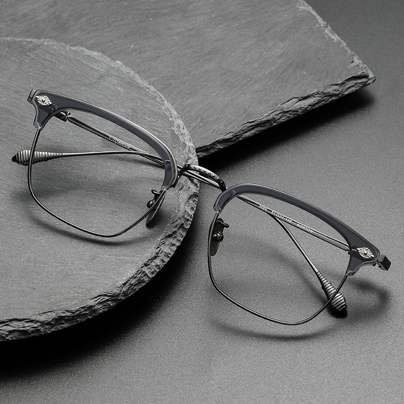 Benjamin Retro Titanium Full-Rim Glasses