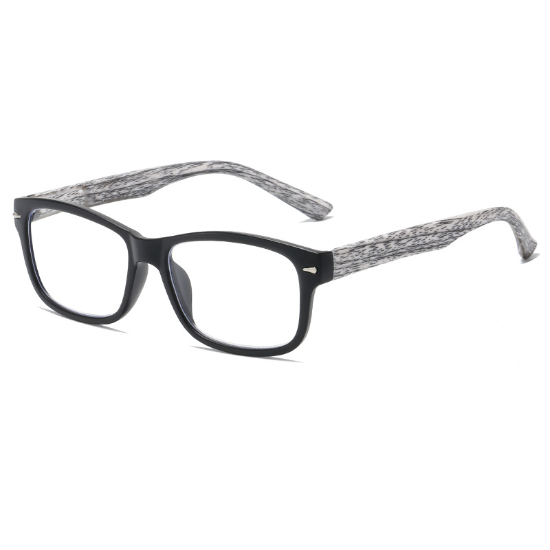 RETRO WOOD GRAIN COMFORTABLE BLUE LIGHT BLOCKING READING GLASSES FOR MEN AND WOMEN