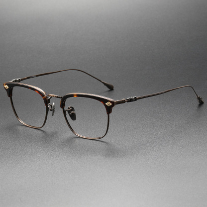 Benjamin Retro Titanium Full-Rim Glasses