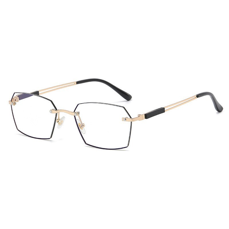 FASHIONABLE FRAMELESS CUT-EDGE ANTI-BLUE LIGHT COLOR CHANGING GLASSES