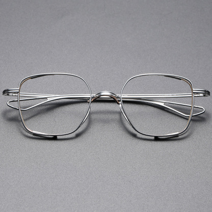 MEN'S RETRO PURE TITANIUM SQUARE LARGE FRAME GLASSES