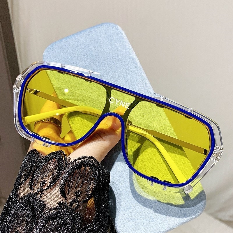 IRREGULAR INTEGRATED LARGE FRAME SUNGLASSES