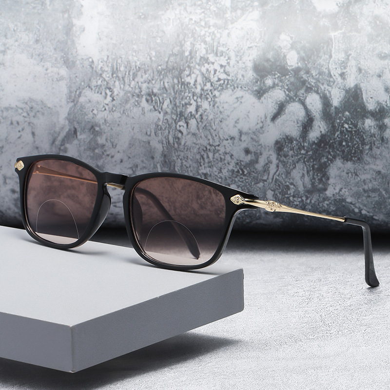 MEN'S OUTDOOR SQUARE SUNSHADE BIFOCAL PRESBYOPIC SUNGLASSES