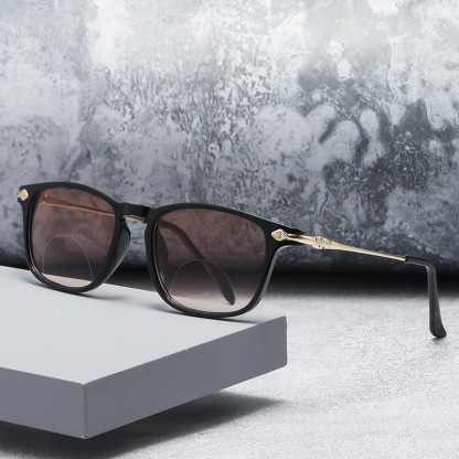 MEN'S OUTDOOR SQUARE SUNSHADE BIFOCAL PRESBYOPIC SUNGLASSES