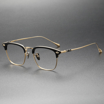 Benjamin Retro Titanium Full-Rim Glasses