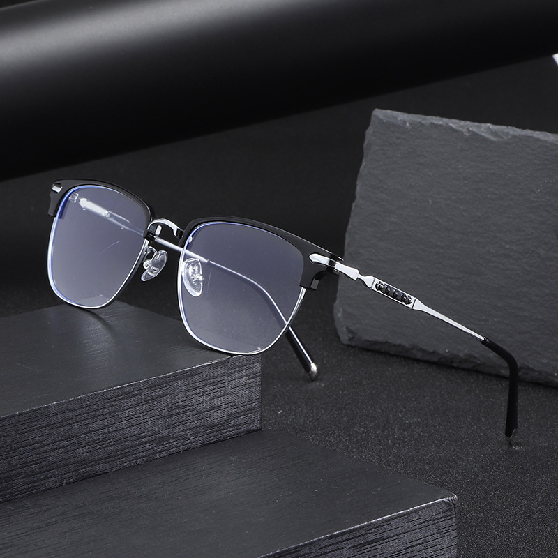 BUSINESS METAL HALF FRAME PHOTOCHROMIC READING GLASSES