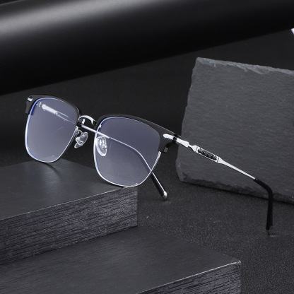 BUSINESS METAL HALF FRAME PHOTOCHROMIC READING GLASSES