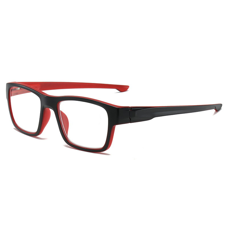 FASHIONABLE TWO-COLOR SQUARE FRAME ANTI-BLUE LIGHT READING GLASSES-MANLYKICKS