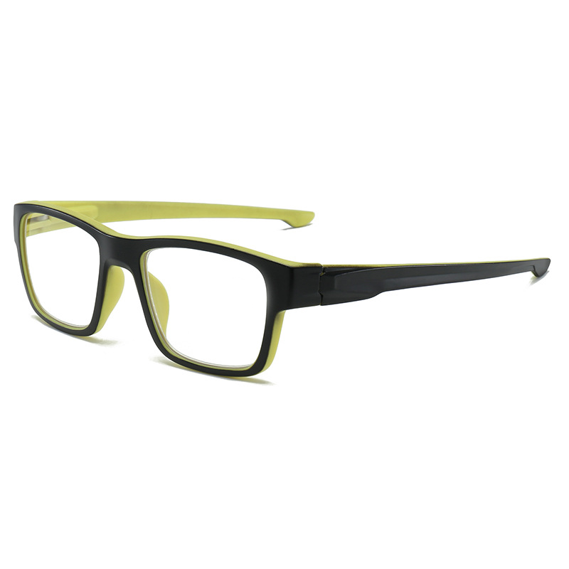 FASHIONABLE TWO-COLOR SQUARE FRAME ANTI-BLUE LIGHT READING GLASSES-MANLYKICKS
