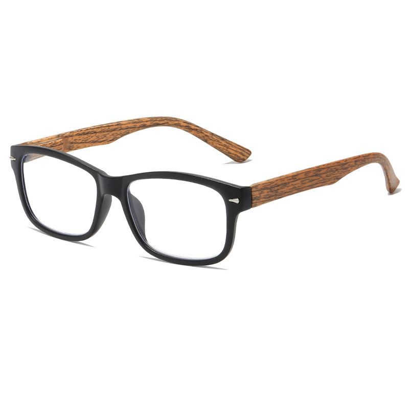 RETRO WOOD GRAIN COMFORTABLE BLUE LIGHT BLOCKING READING GLASSES FOR MEN AND WOMEN