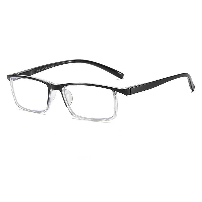 MEN'S SMALL SQUARE FRAME PHOTOCHROMIC READING GLASSES