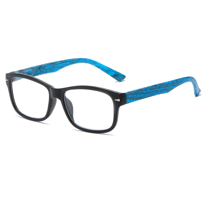 RETRO WOOD GRAIN COMFORTABLE BLUE LIGHT BLOCKING READING GLASSES FOR MEN AND WOMEN