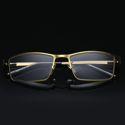 MEN'S STYLISH METAL SQUARE FRAME GLASSES