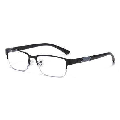 HALF-FRAME BRUSHED TITANIUM PHOTOCHROMIC READING GLASSES