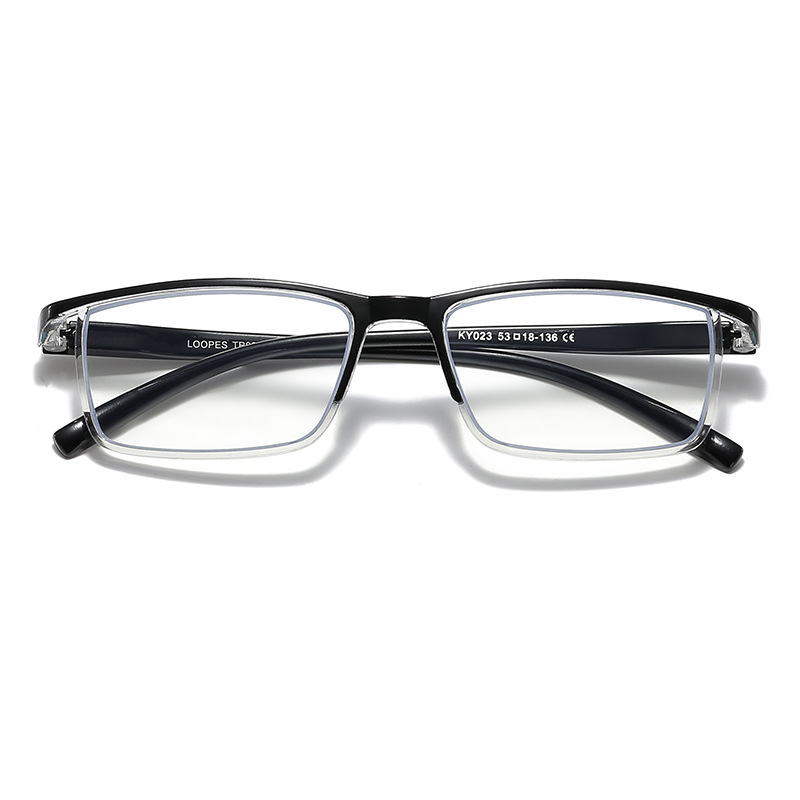 MEN'S SMALL SQUARE FRAME PHOTOCHROMIC READING GLASSES