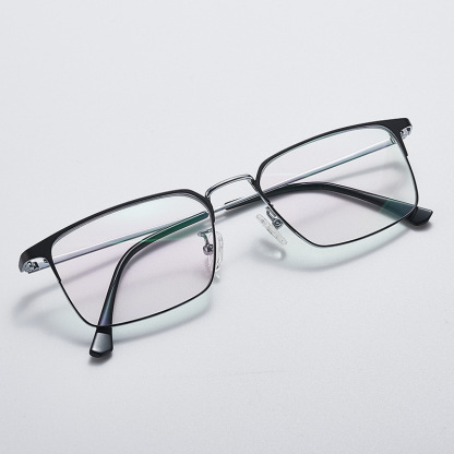 MEN'S HALF-FRAME PURE TITANIUM DEMAGNETIZING GLASSES