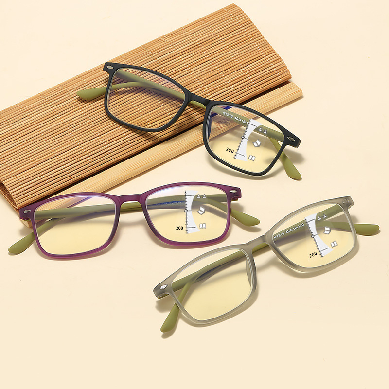 FASHIONABLE PROGRESSIVE MULTI-FOCAL SMALL SQUARE FRAME READING GLASSES