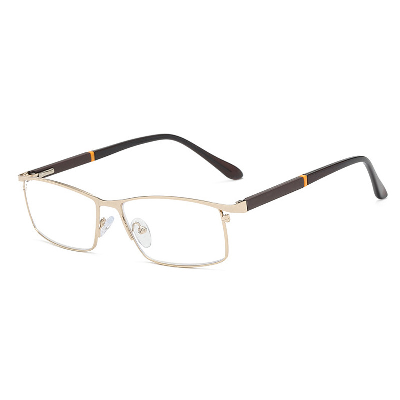 HALF-FRAME LIGHTWEIGHT METAL BLUE LIGHT BLOCKING READING GLASSES