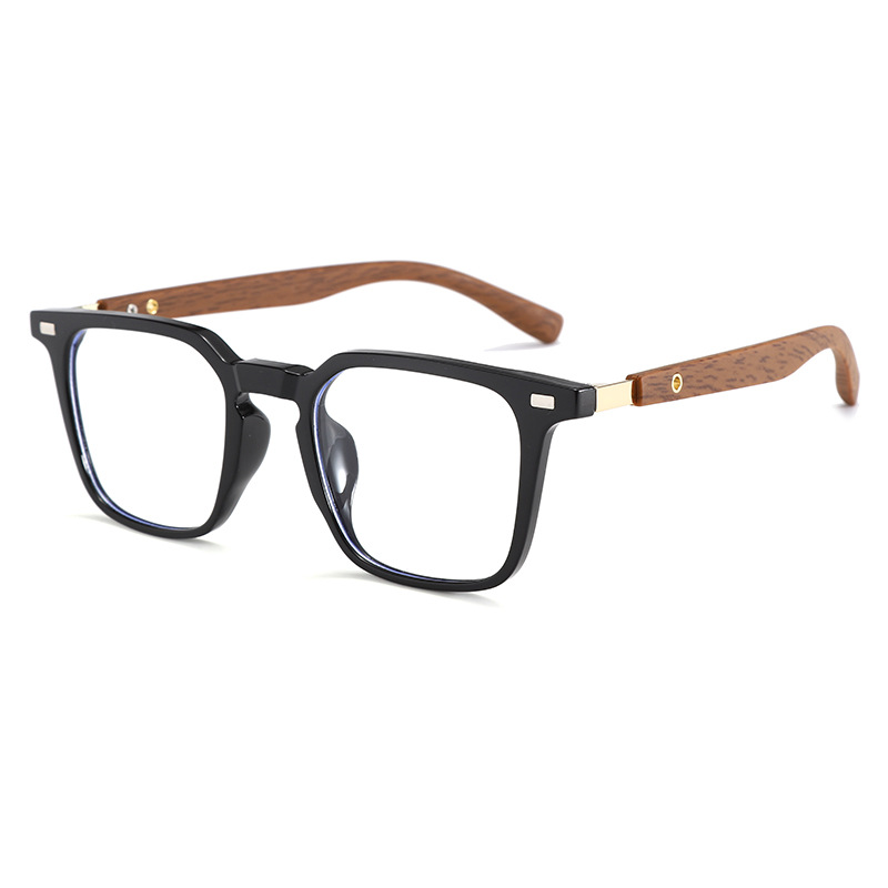 CLASSIC WOOD GRAIN LARGE FRAME ANTI-BLUE LIGHT READING GLASSES