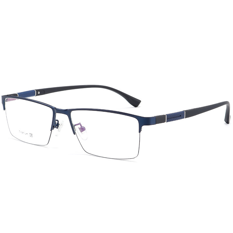 HALF-FRAME TITANIUM ALLOY BUSINESS ANTI-BLUE LIGHT READING GLASSES