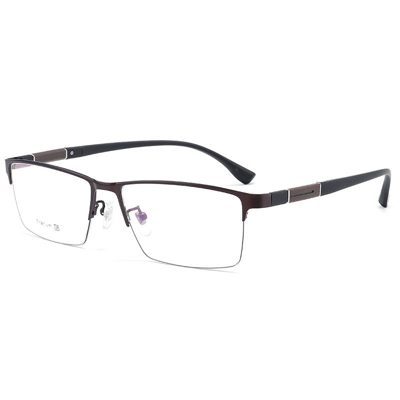 HALF-FRAME TITANIUM ALLOY BUSINESS ANTI-BLUE LIGHT READING GLASSES