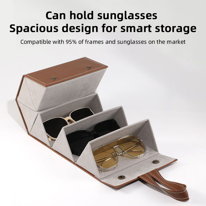PORTABLE FOLDABLE TRAVEL GLASSES SUNGLASSES STORAGE BOX