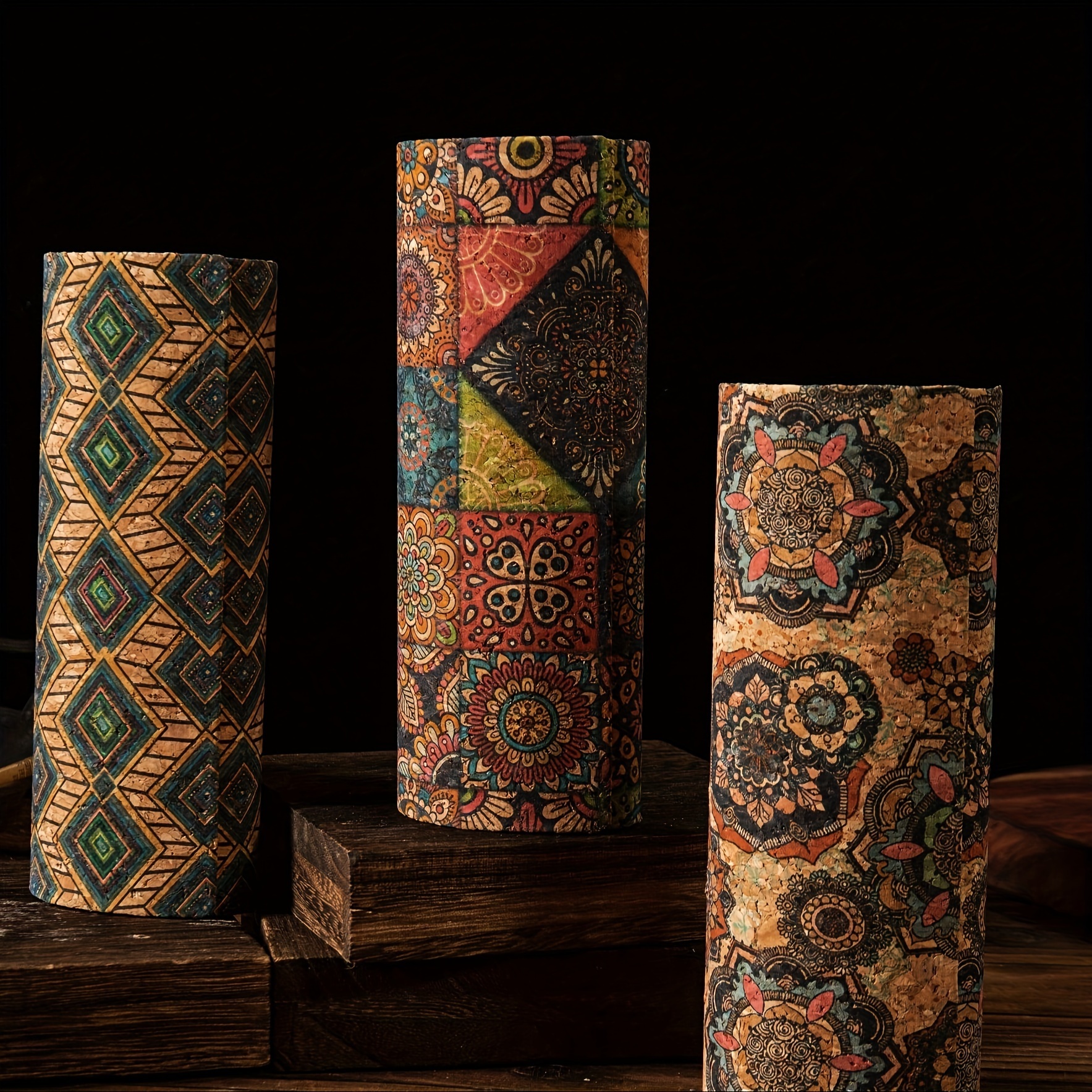 VINTAGE HANDMADE LEATHER PATTERN GLASSES STORAGE BOX SUITABLE FOR MEN AND WOMEN