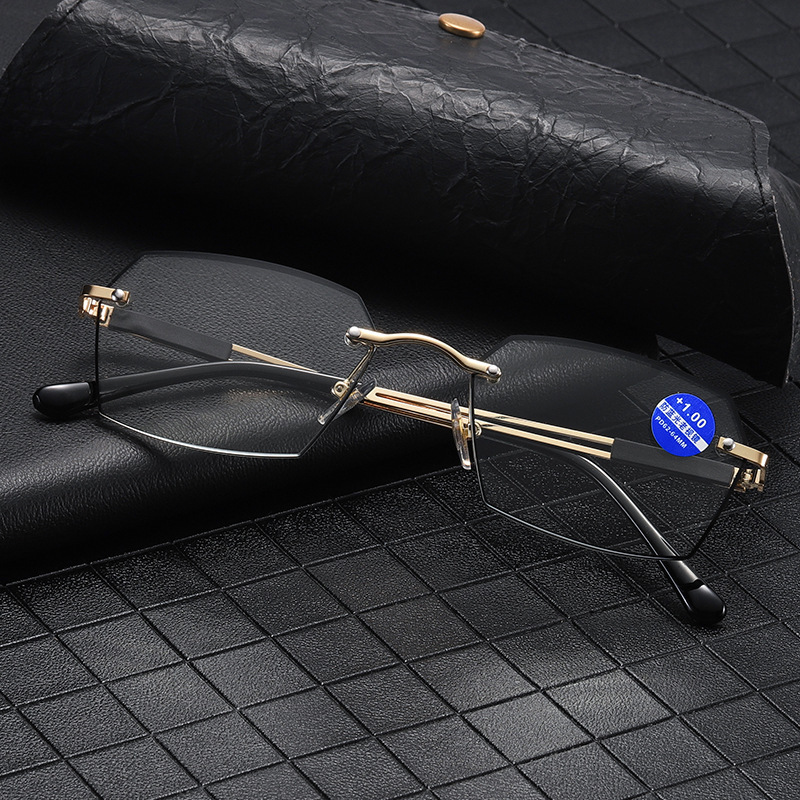 MEN'S CASUAL FRAMELESS ULTRALIGHT ANTI-BLUE LIGHT READING GLASSES