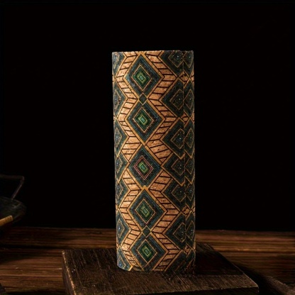 VINTAGE HANDMADE LEATHER PATTERN GLASSES STORAGE BOX SUITABLE FOR MEN AND WOMEN