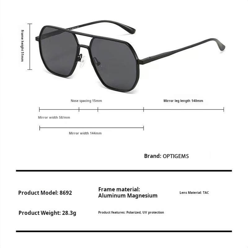 New sunglasses day-night dual-use polarized photochromic glasses driving fishing sunglasses-MANLYKICKS