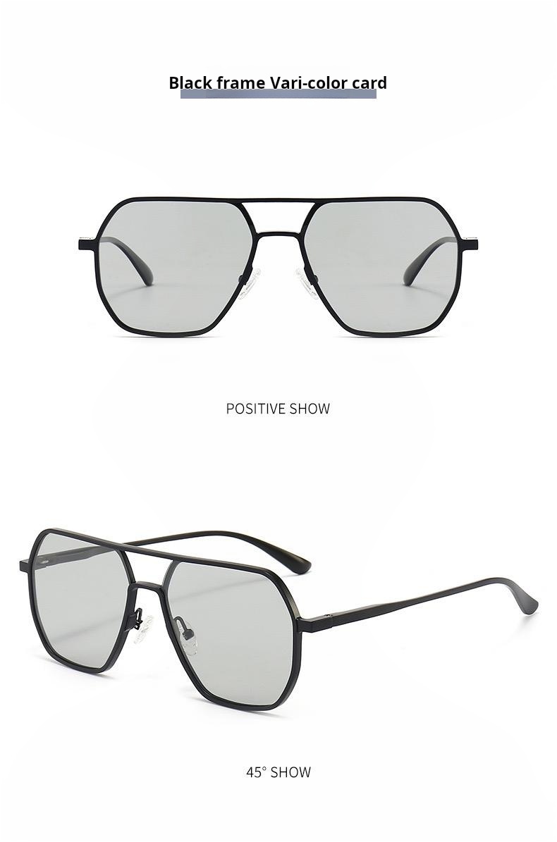 New sunglasses day-night dual-use polarized photochromic glasses driving fishing sunglasses-MANLYKICKS