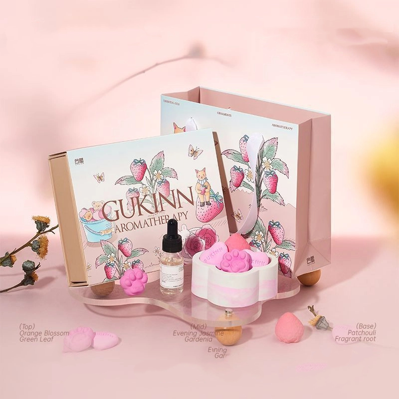 アロマストーン蓮キャンド&トレーセット(ピンク) アロマストーン蓮キャンド&トレーセット(ピンク)