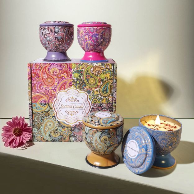 【未使用】キャンドル インテリア 雑貨 香り ボタニカルアロマキャンドル キャンドルミモザ Mサイズ ギフト