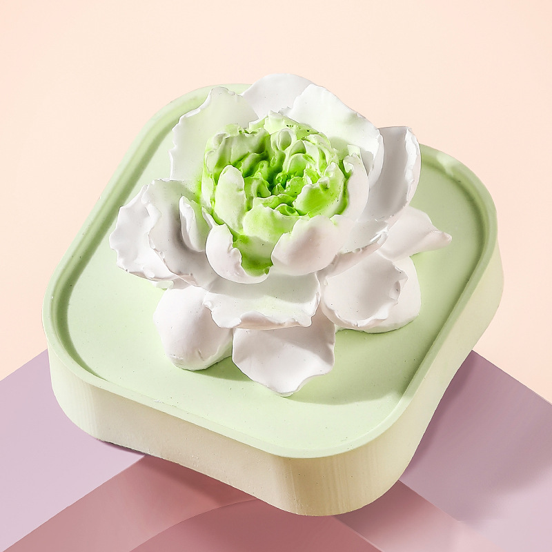 アロマストーン ジャスミン型 石膏製 オイルストーン 水なし おしゃれ