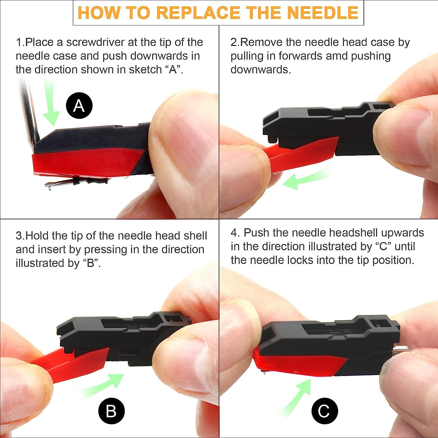 Ruby stylus for record player