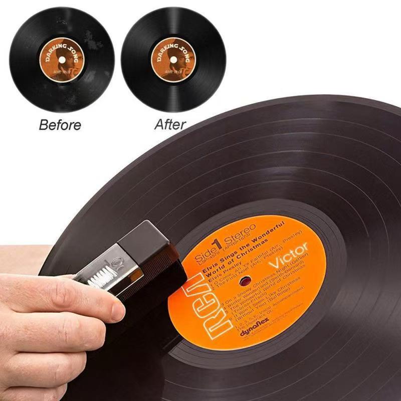 3-piece vinyl record cleaning brush set
