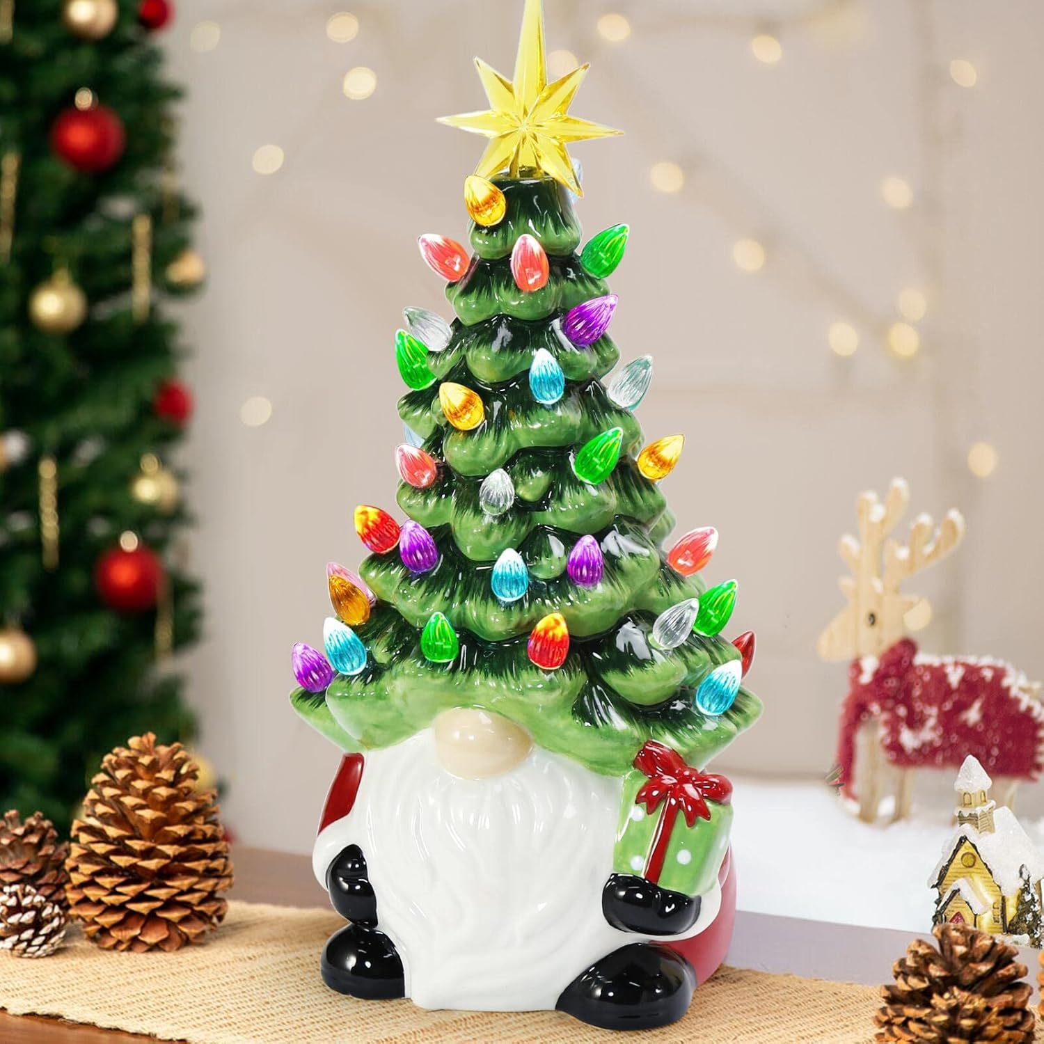 DIY Lighted Christmas Gnome Tree - Best Gift For Family