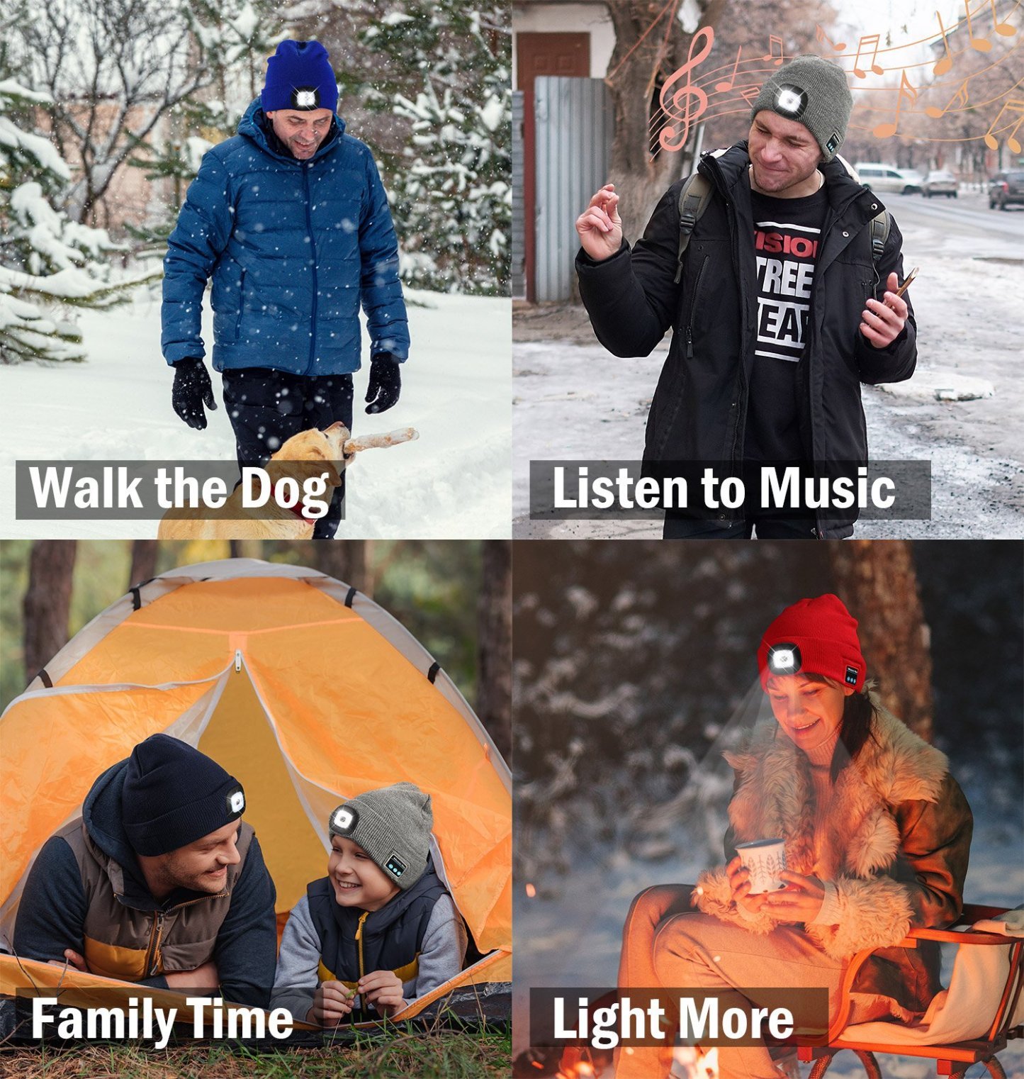 🎁Bluetooth Beanie with Light and Heating Function (Unisex)