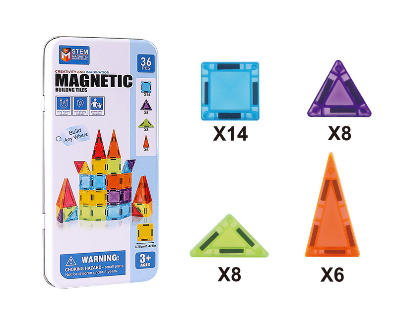 🎁🔥🧲 Children's Magnetic Building Blocks – STEM Educational Toys