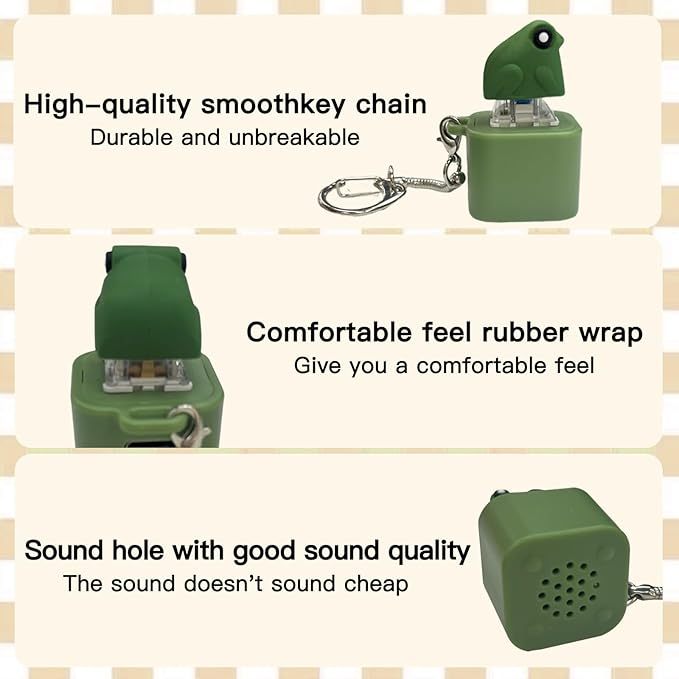 Frog Keychain with Realistic Croak Sound