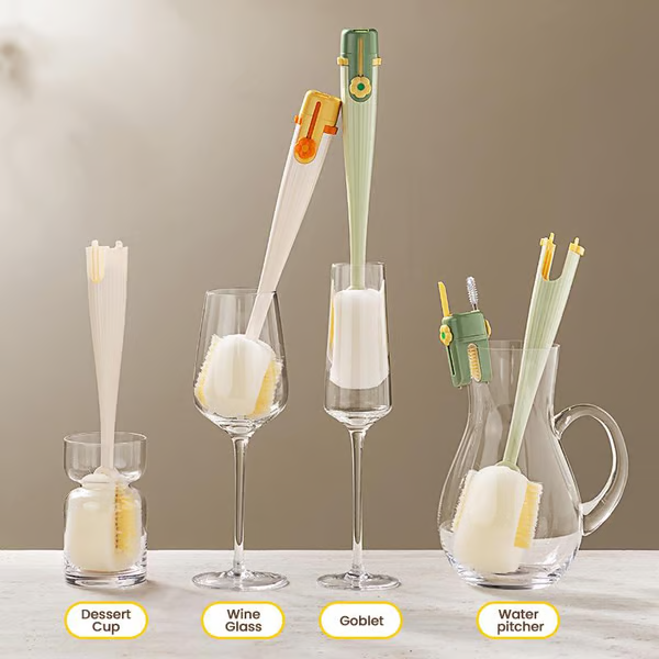 5-in-1 Bottle Cleaning Brush (Multifunctional) – For Cup Lid Cleaning & Home Kitchen Tasks