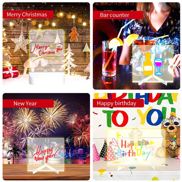 🎁Creative Rewritable Acrylic LED Message Board 🎨